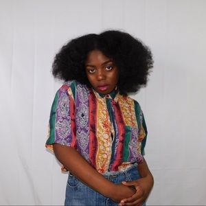 FUNKY PRINT BUTTON UP